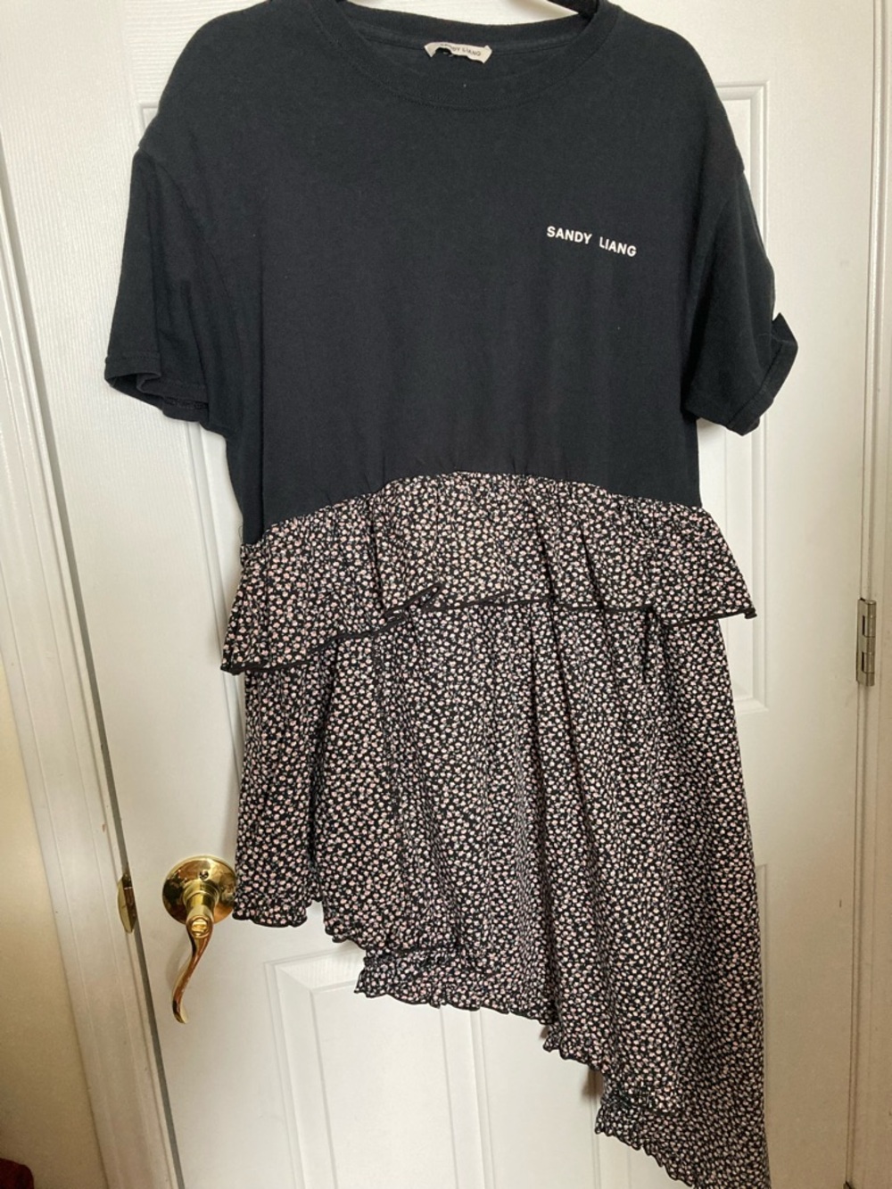Sandy Liang Black Logo Tee